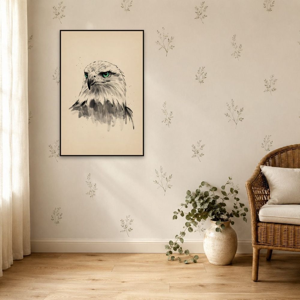 Ink Eagle — animals wall art print by Brunelvi — view 5