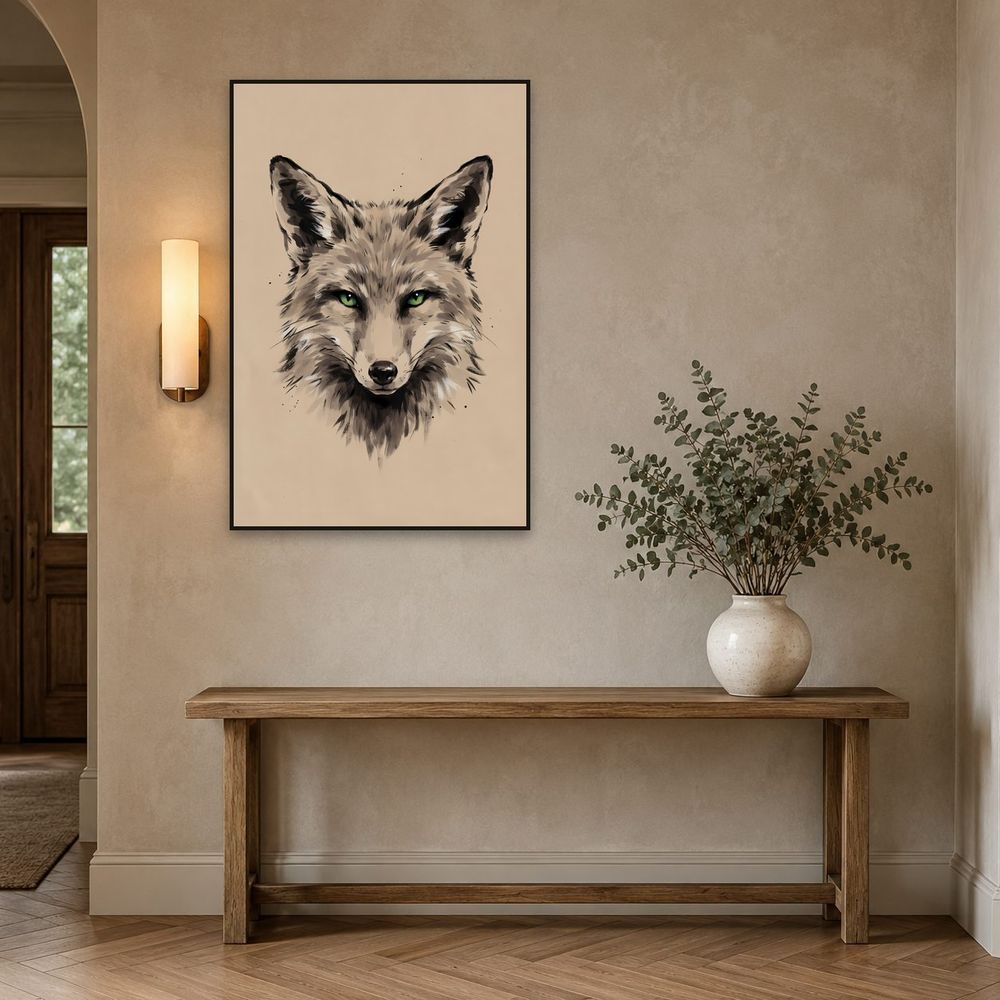 Ink Fox — animals wall art print by Brunelvi — view 3