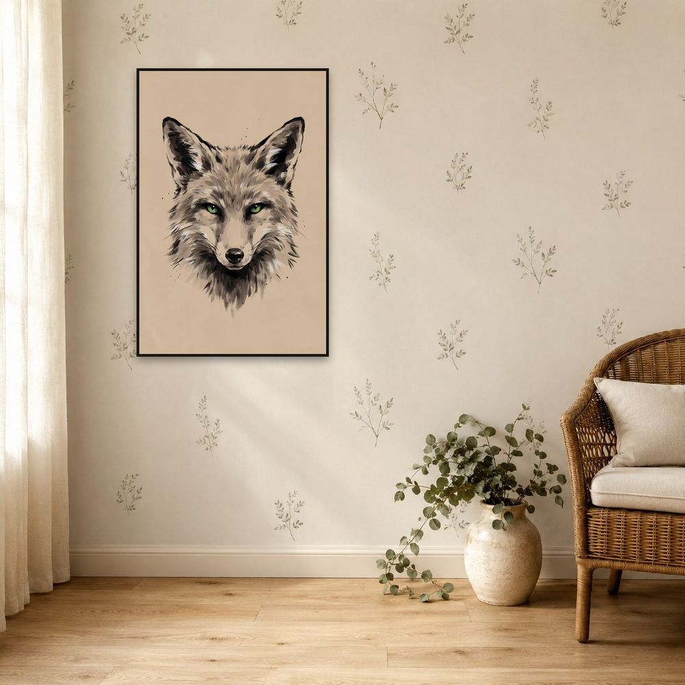 Ink Fox — animals wall art print by Brunelvi — view 5