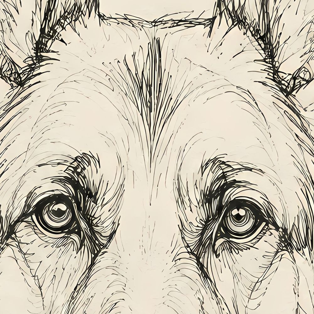 Ink German Shepherd — animals wall art print by Brunelvi — view 2