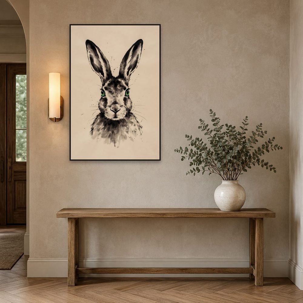 Ink Hare — animals wall art print by Brunelvi — view 3