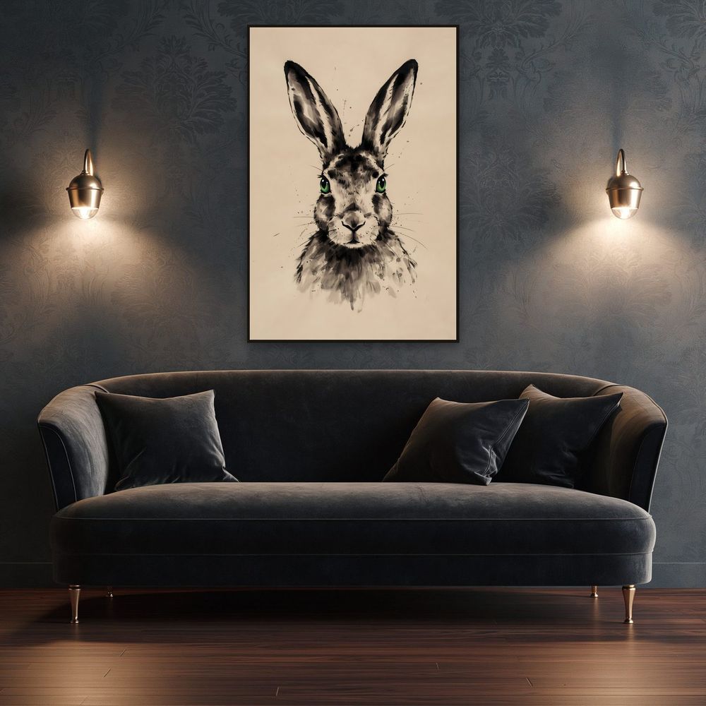 Ink Hare — animals wall art print by Brunelvi — view 4