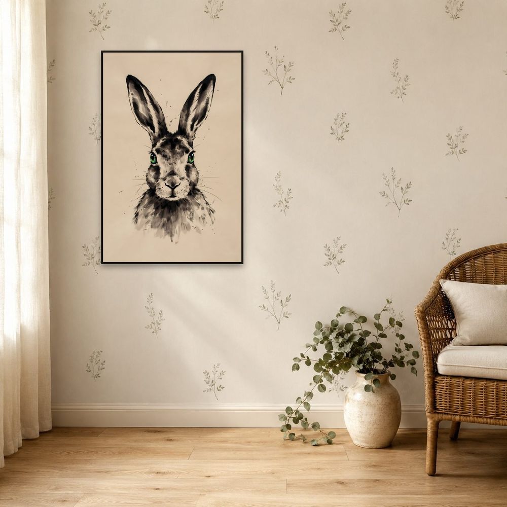 Ink Hare — animals wall art print by Brunelvi — view 5