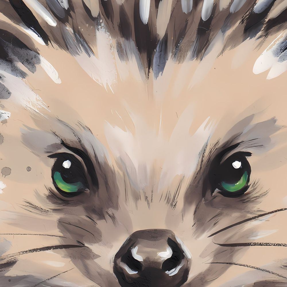 Ink Hedgehog — animals wall art print by Brunelvi — view 2