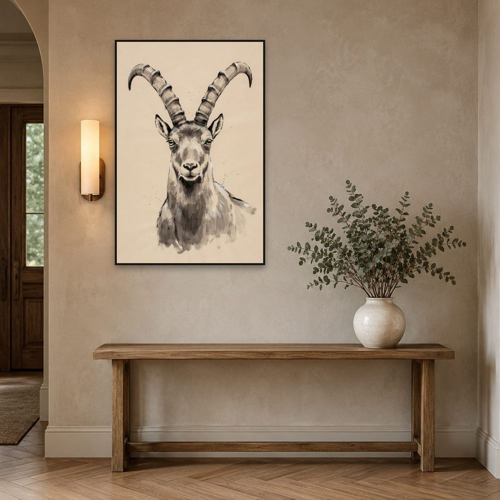 Ink Ibex — animals wall art print by Brunelvi — view 3