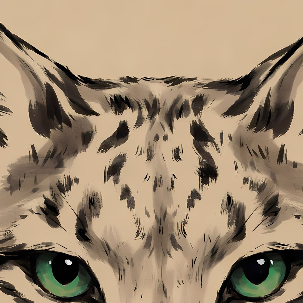 Ink Lynx — animals wall art print by Brunelvi — view 2