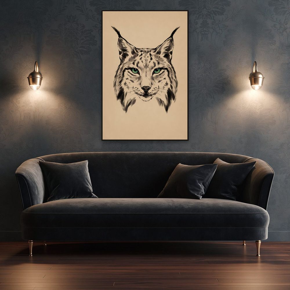 Ink Lynx — animals wall art print by Brunelvi — view 4