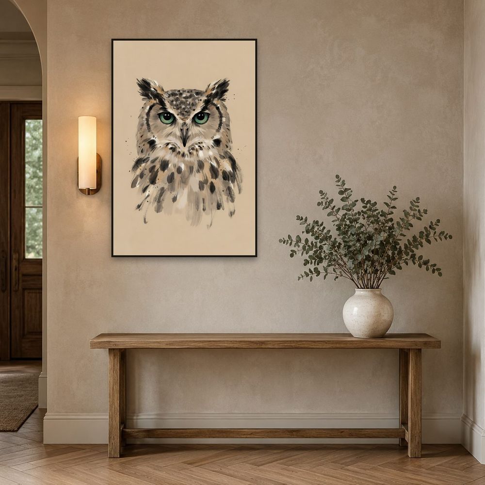 Ink Owl — animals wall art print by Brunelvi — view 3
