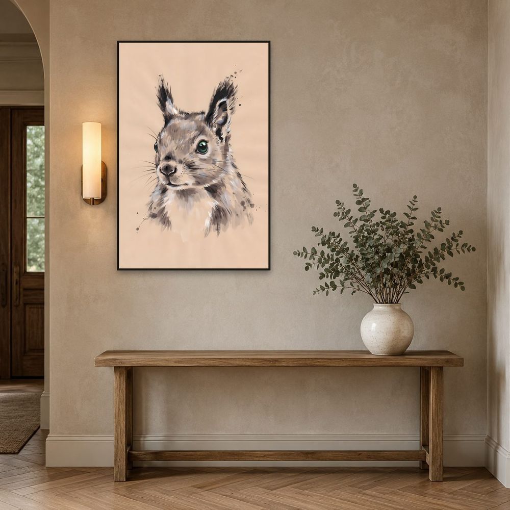 Ink Squirrel — animals wall art print by Brunelvi — view 3
