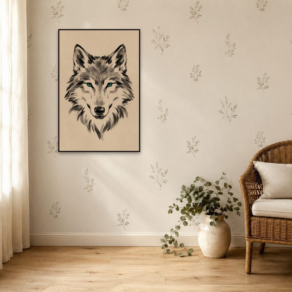 Ink Wolf — animals wall art print by Brunelvi — view 5