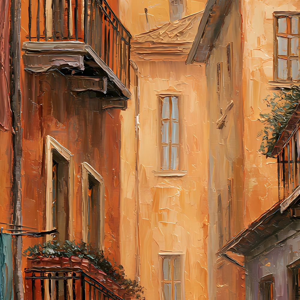 Italian Alley Laundry — landscapes wall art print by Brunelvi — view 2