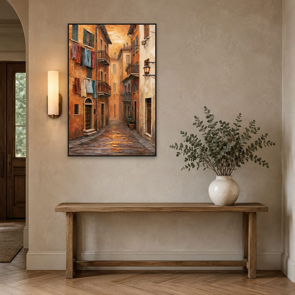 Italian Alley Laundry — landscapes wall art print by Brunelvi — view 3