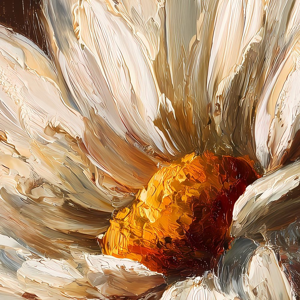 Ivory Oxeye Daisy — florals wall art print by Brunelvi — view 2
