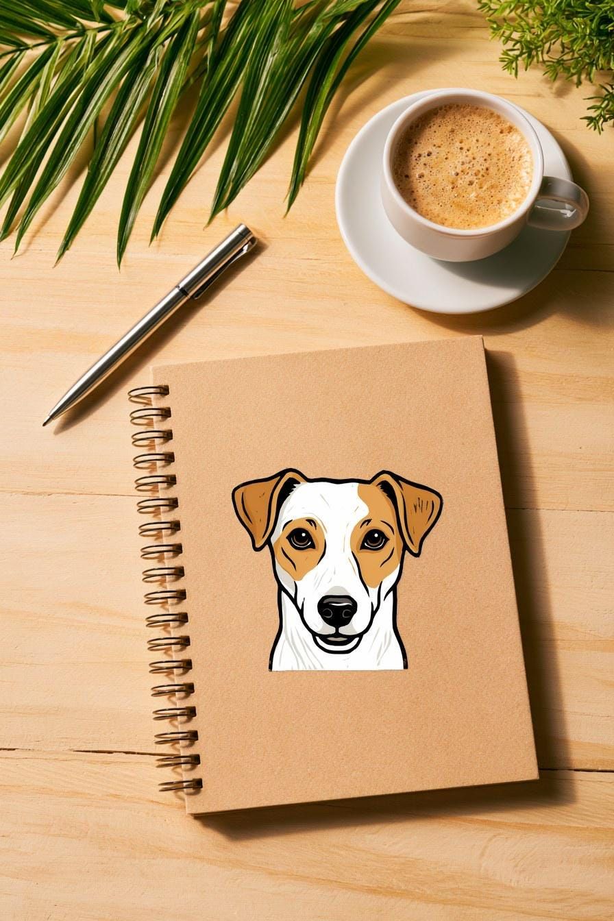 Jack Russell Terrier Linocut Clipart — animal clipart clipart by Brunelvi — view 4