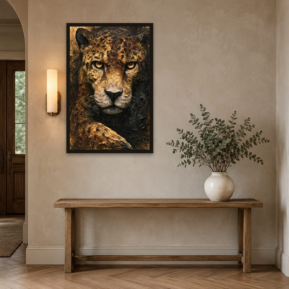 Jaguar impasto oil painting wall art by Brunelvi — Ansicht 2