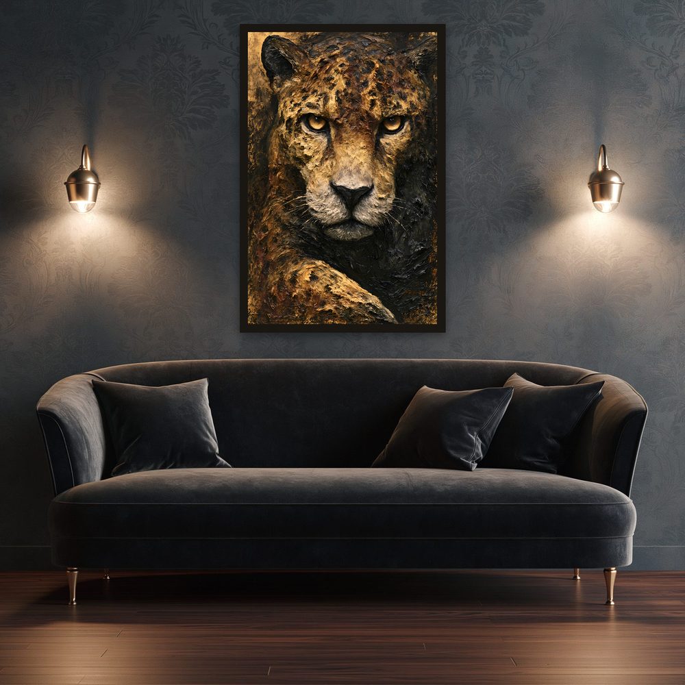 Jaguar impasto oil painting wall art by Brunelvi — Ansicht 3