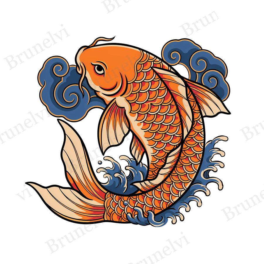 Japanese Koi Fish PNG — bold clipart clipart by Brunelvi