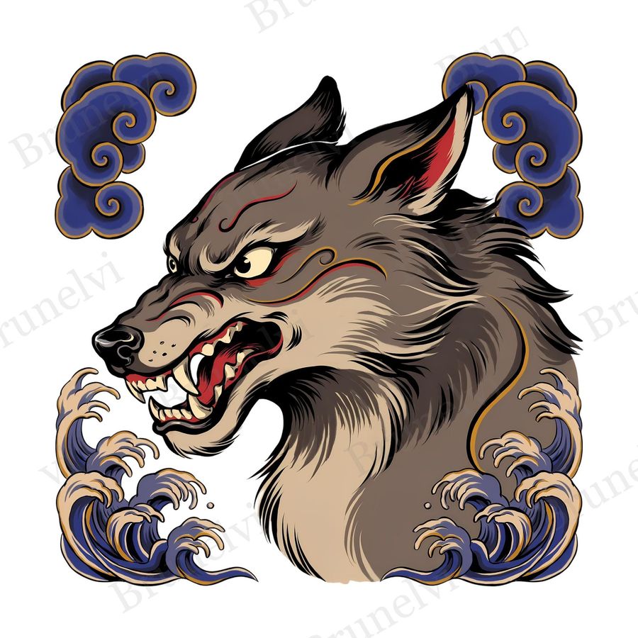 Japanese Wolf PNG — bold clipart clipart by Brunelvi