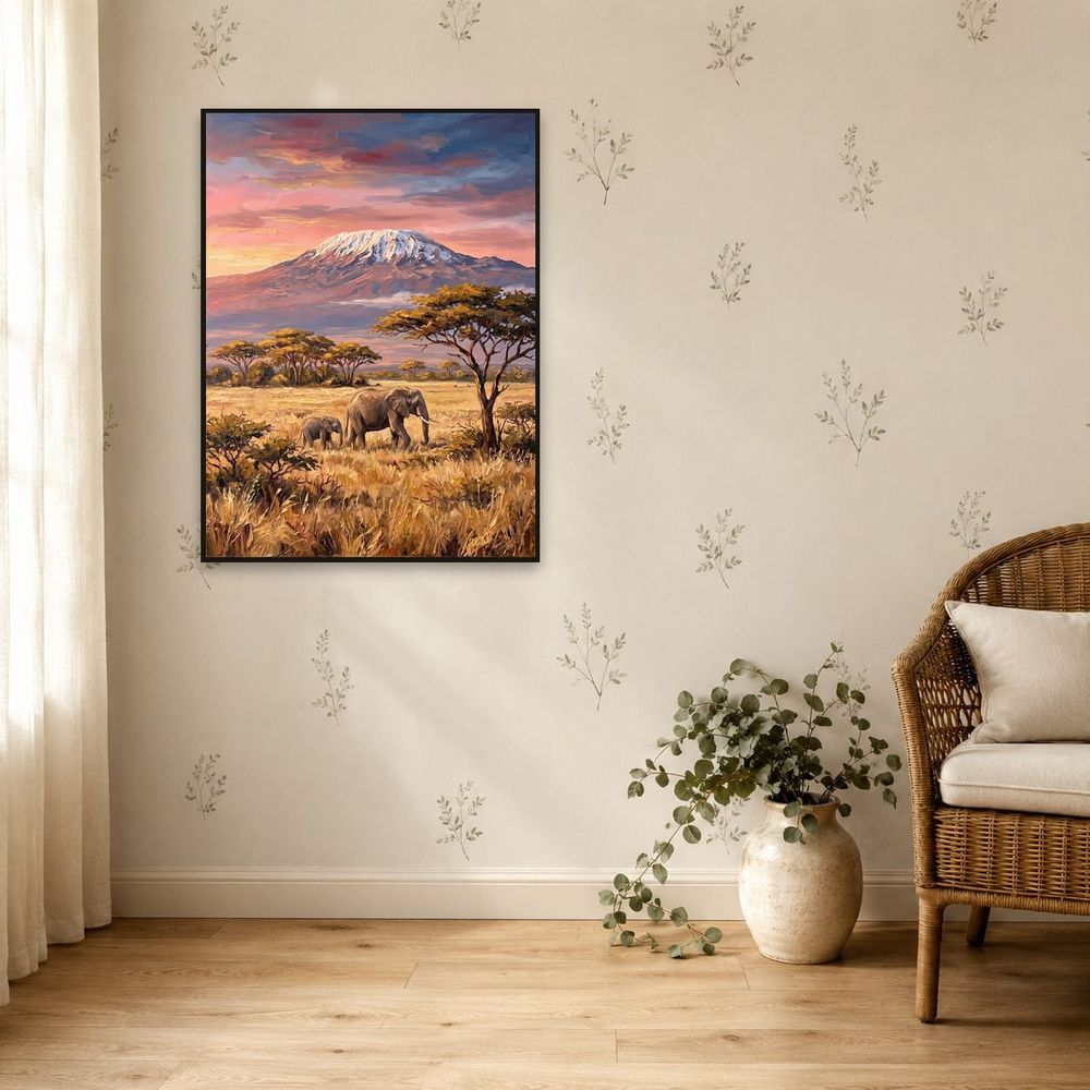 Kilimanjaro Elephants — landscapes wall art print by Brunelvi — view 5