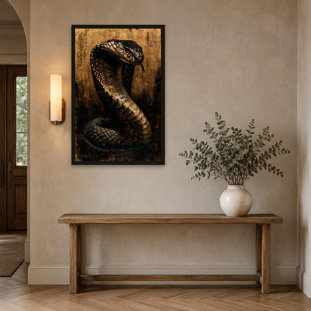 King Cobra impasto oil painting wall art by Brunelvi — Ansicht 2