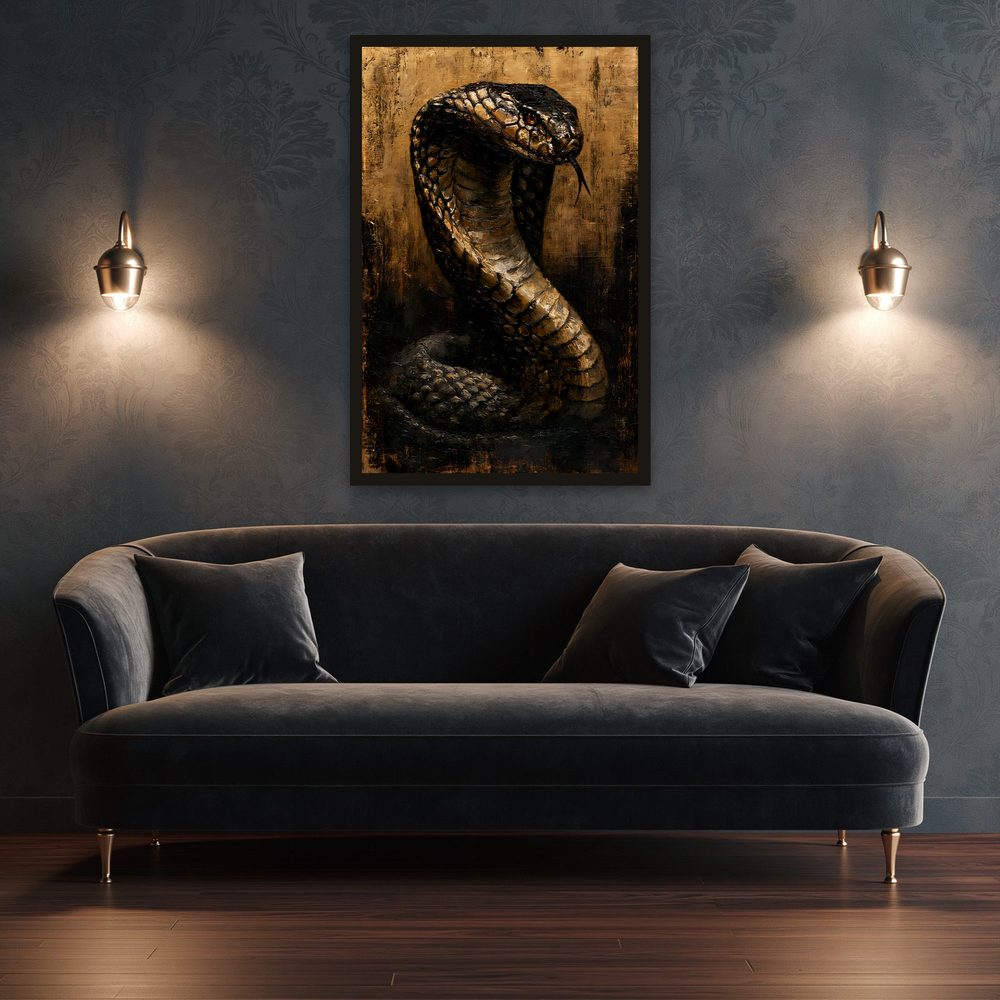 King Cobra impasto oil painting wall art by Brunelvi — Ansicht 3