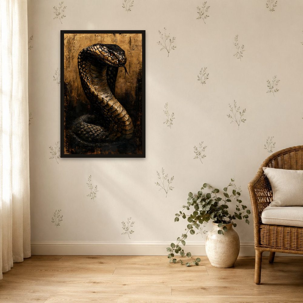 King Cobra impasto oil painting wall art by Brunelvi — Ansicht 4