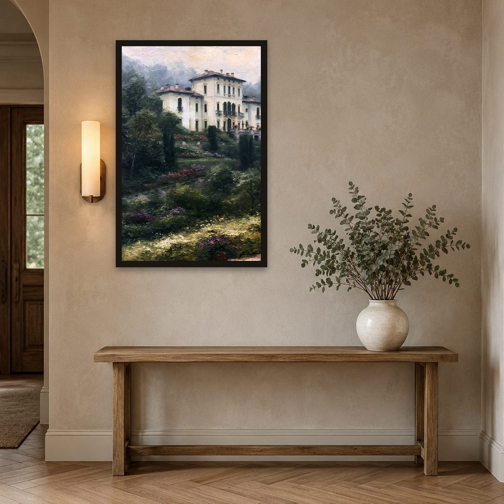Lake Como Villa impasto oil painting wall art by Brunelvi — Ansicht 2