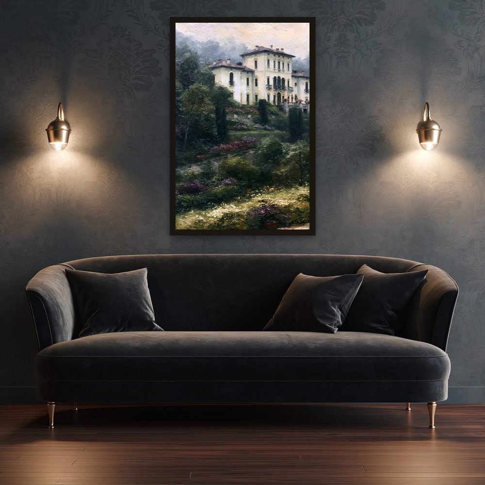 Lake Como Villa impasto oil painting wall art by Brunelvi — Ansicht 3