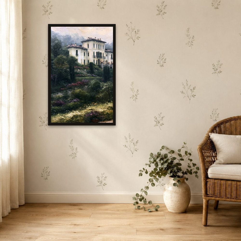 Lake Como Villa impasto oil painting wall art by Brunelvi — Ansicht 4