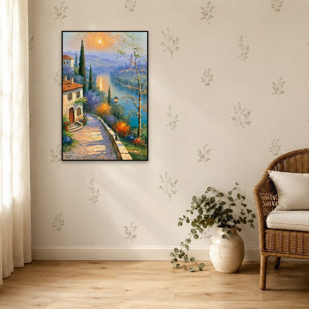 Lakeside Village Path — landscapes wall art print by Brunelvi — view 5