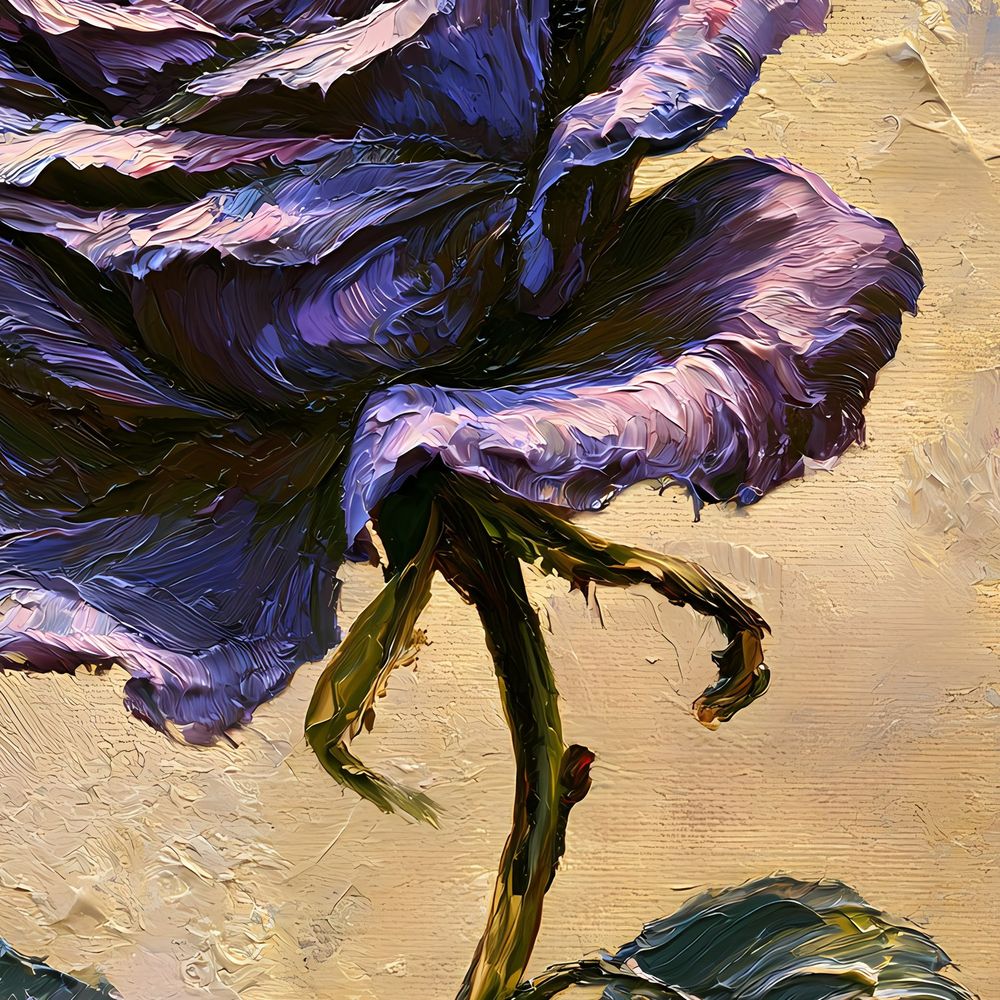 Lavender Gold Rose — florals wall art print by Brunelvi — view 2