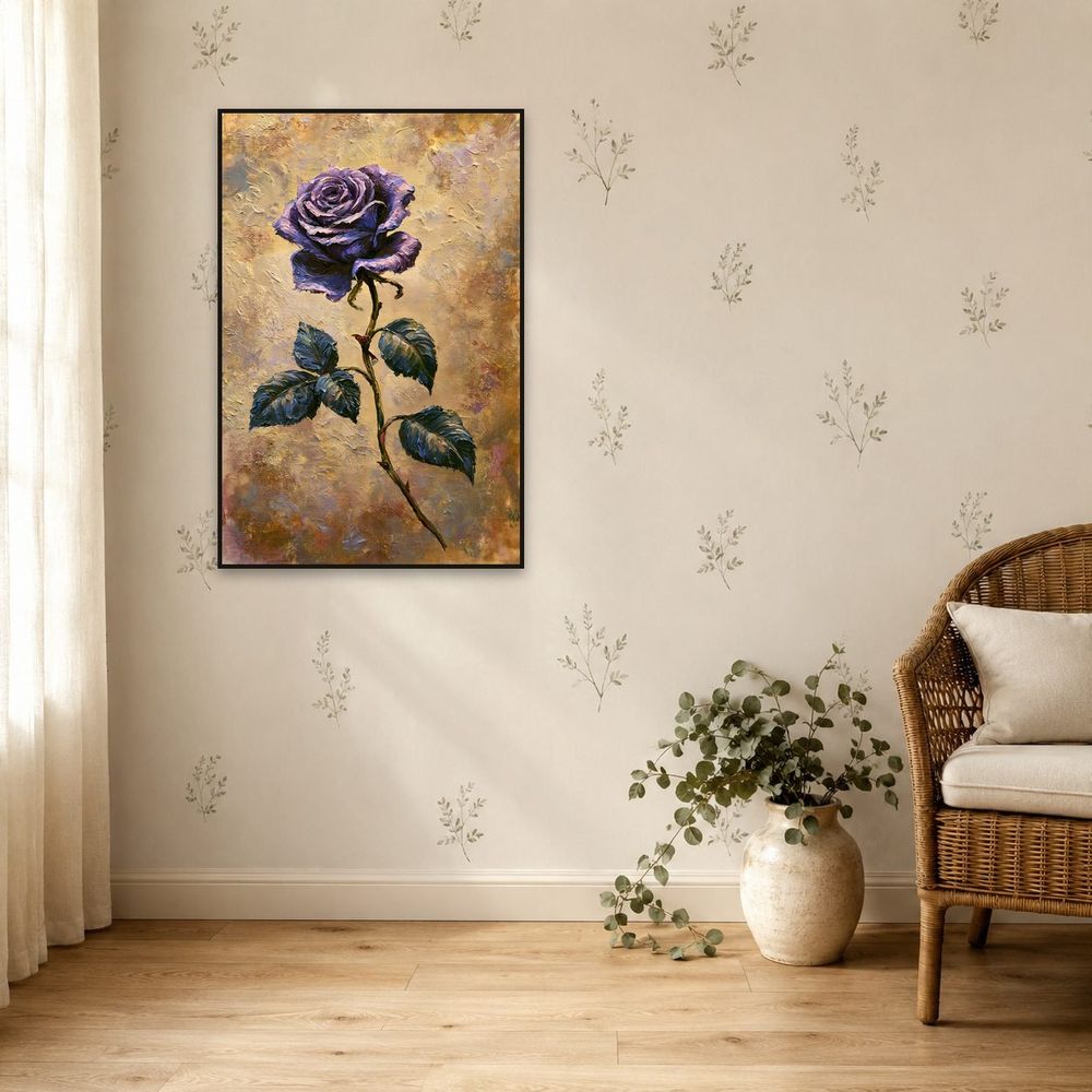 Lavender Gold Rose — florals wall art print by Brunelvi — view 5