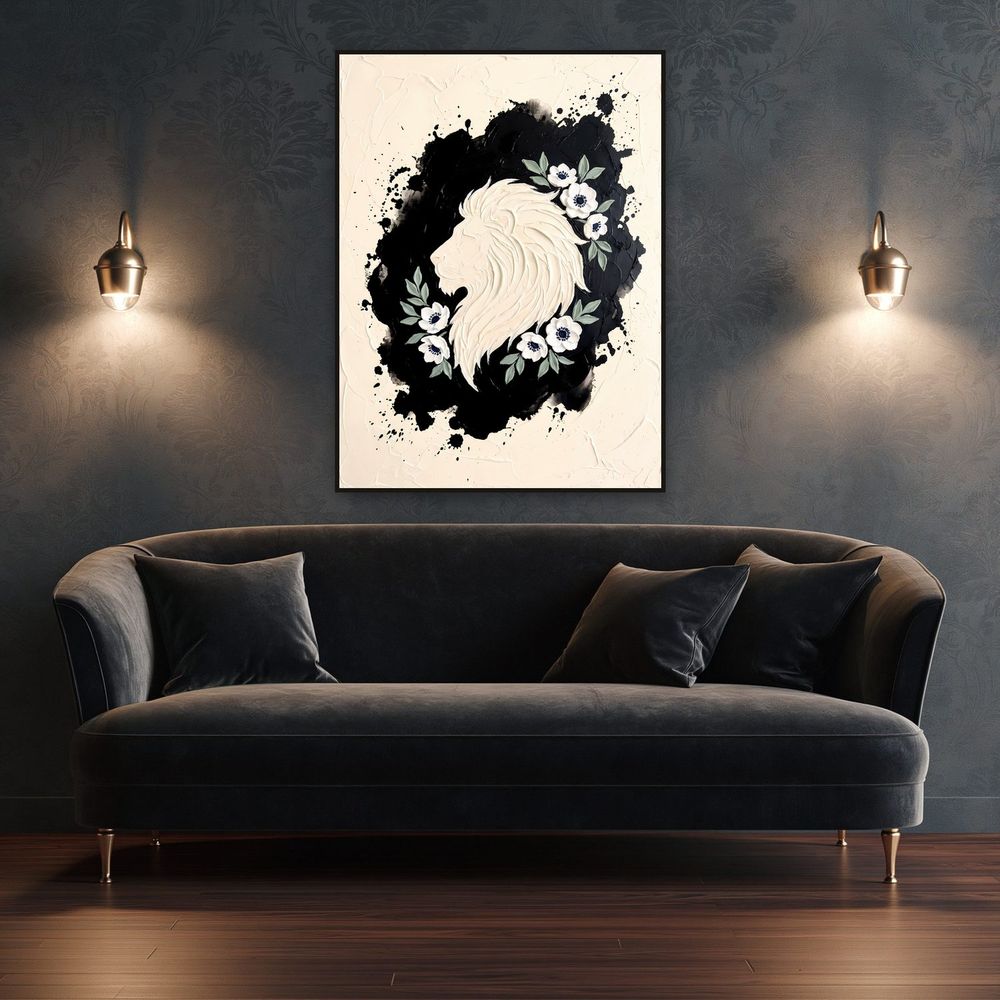 Leo Lion Zodiac — zodiac wall art print by Brunelvi — view 4