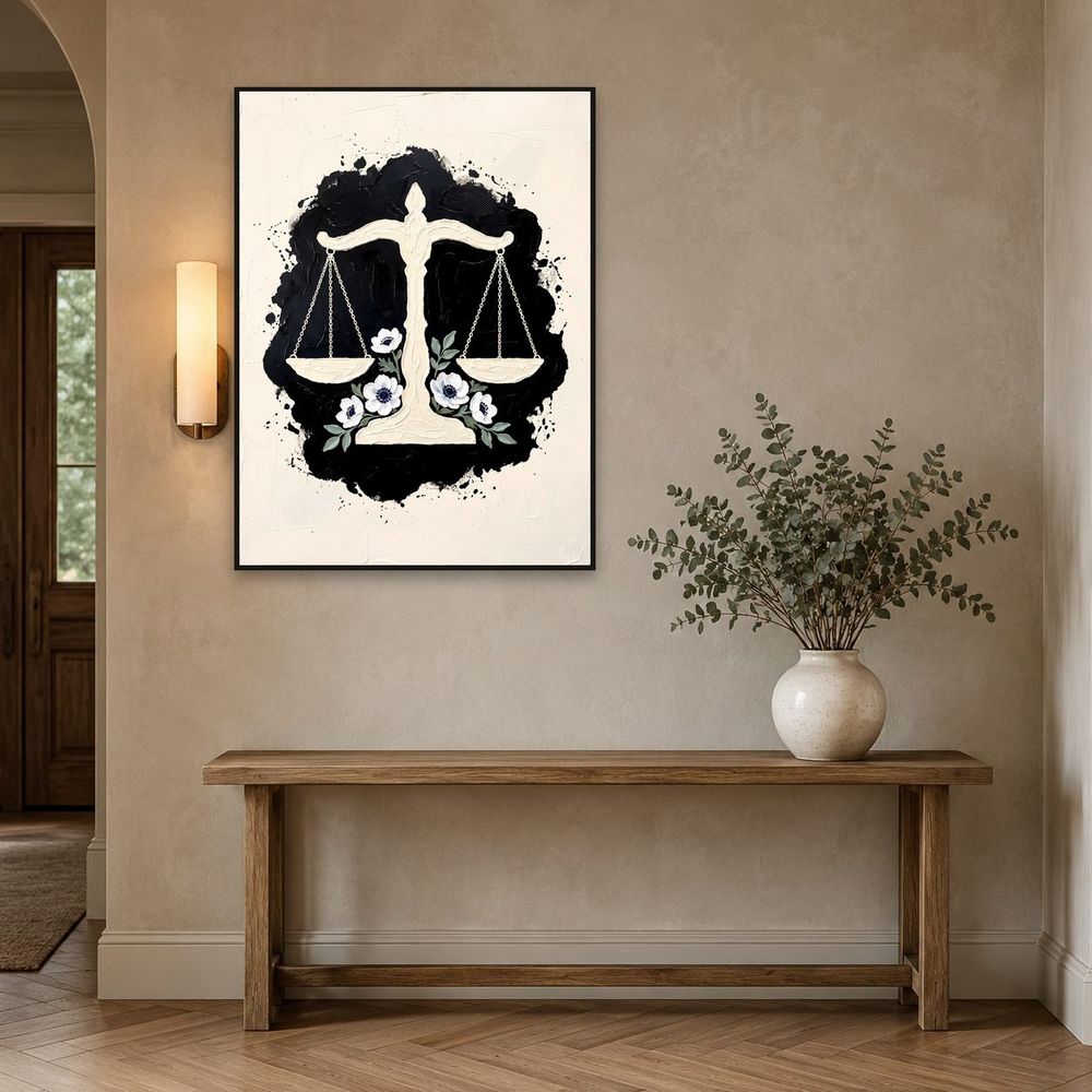 Libra Scales Zodiac — zodiac wall art print by Brunelvi — view 3