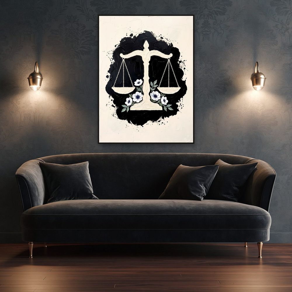 Libra Scales Zodiac — zodiac wall art print by Brunelvi — view 4