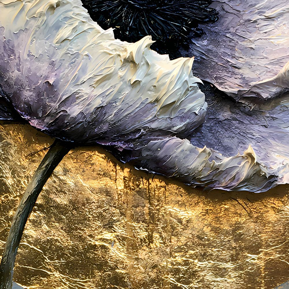 Lilac Gold Anemone — florals wall art print by Brunelvi — view 2