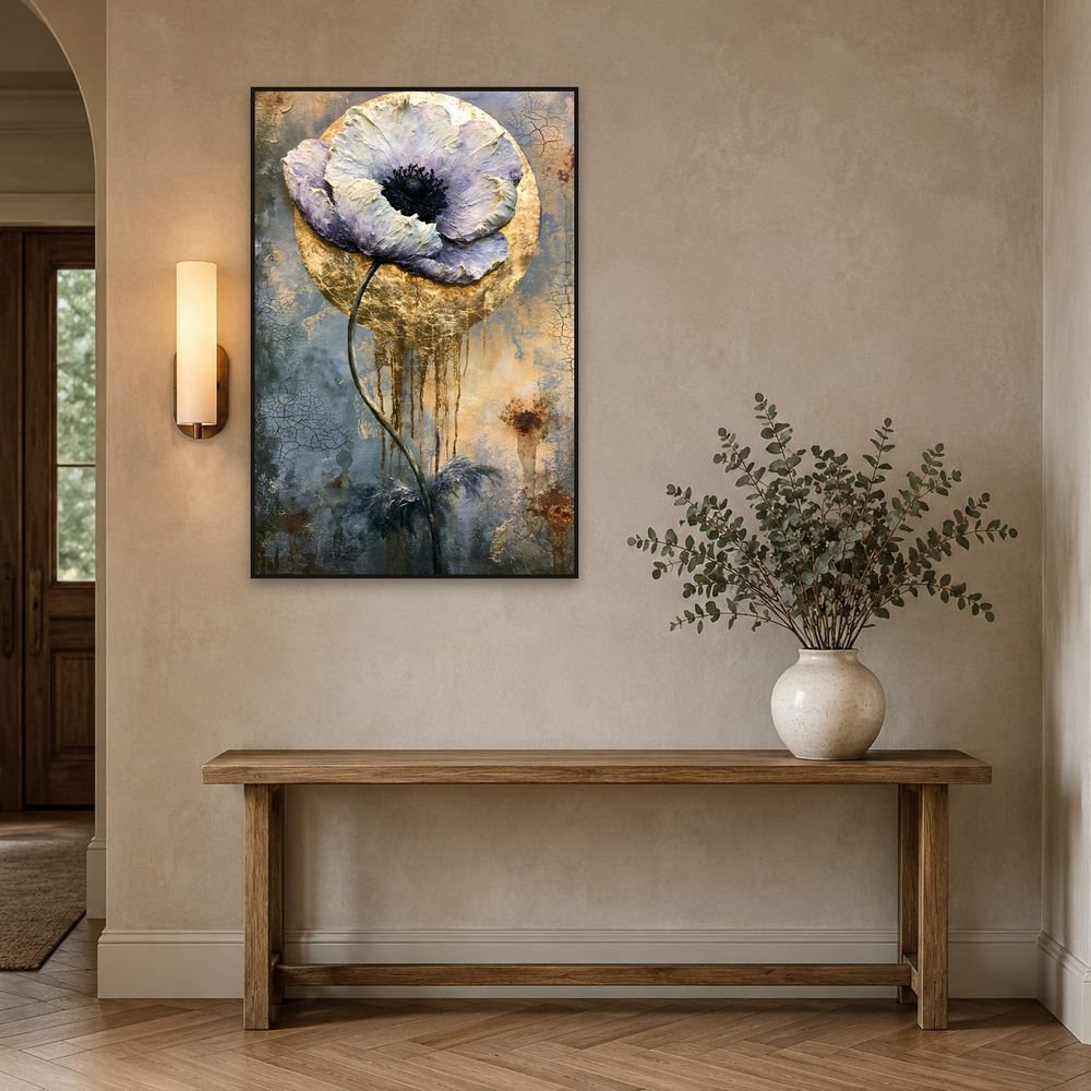 Lilac Gold Anemone — florals wall art print by Brunelvi — view 3