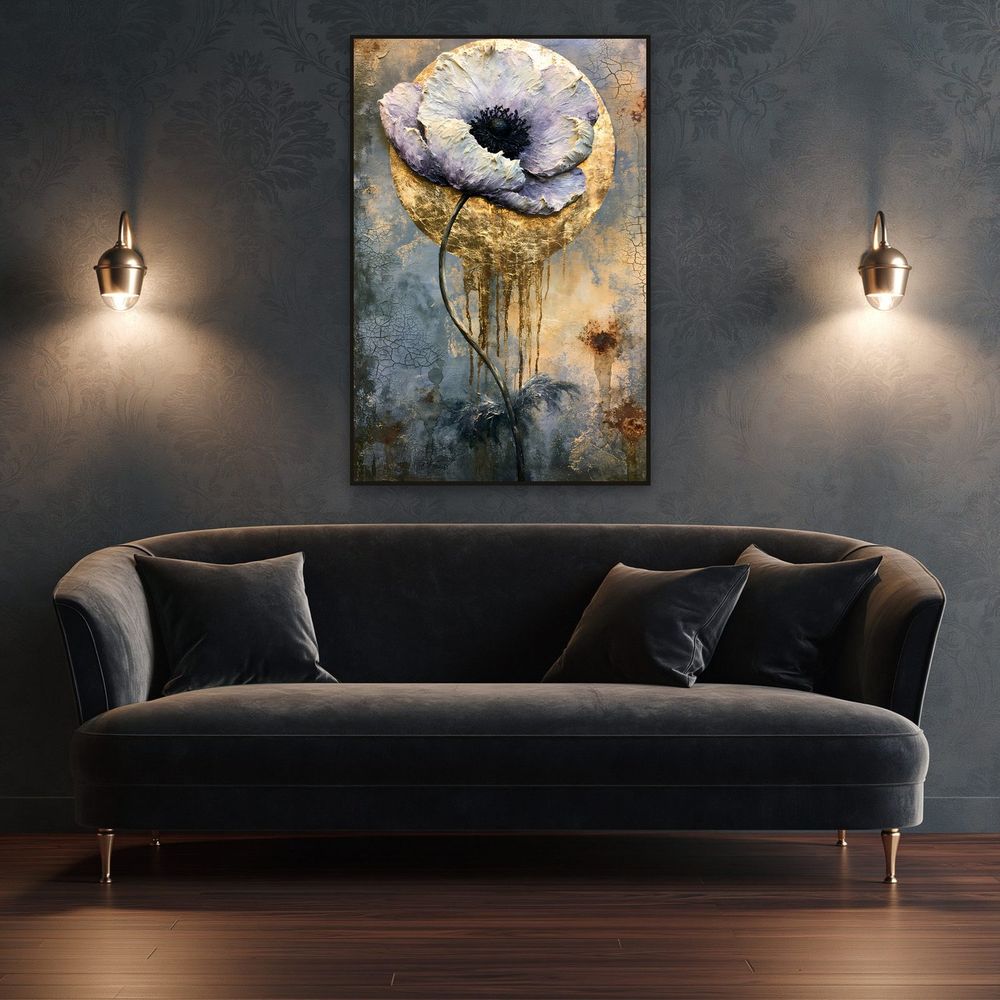 Lilac Gold Anemone — florals wall art print by Brunelvi — view 4