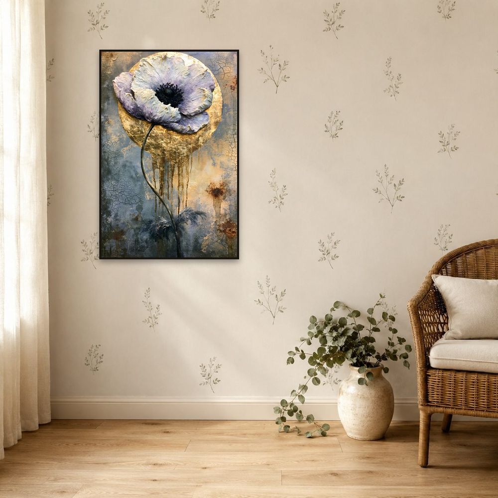 Lilac Gold Anemone — florals wall art print by Brunelvi — view 5