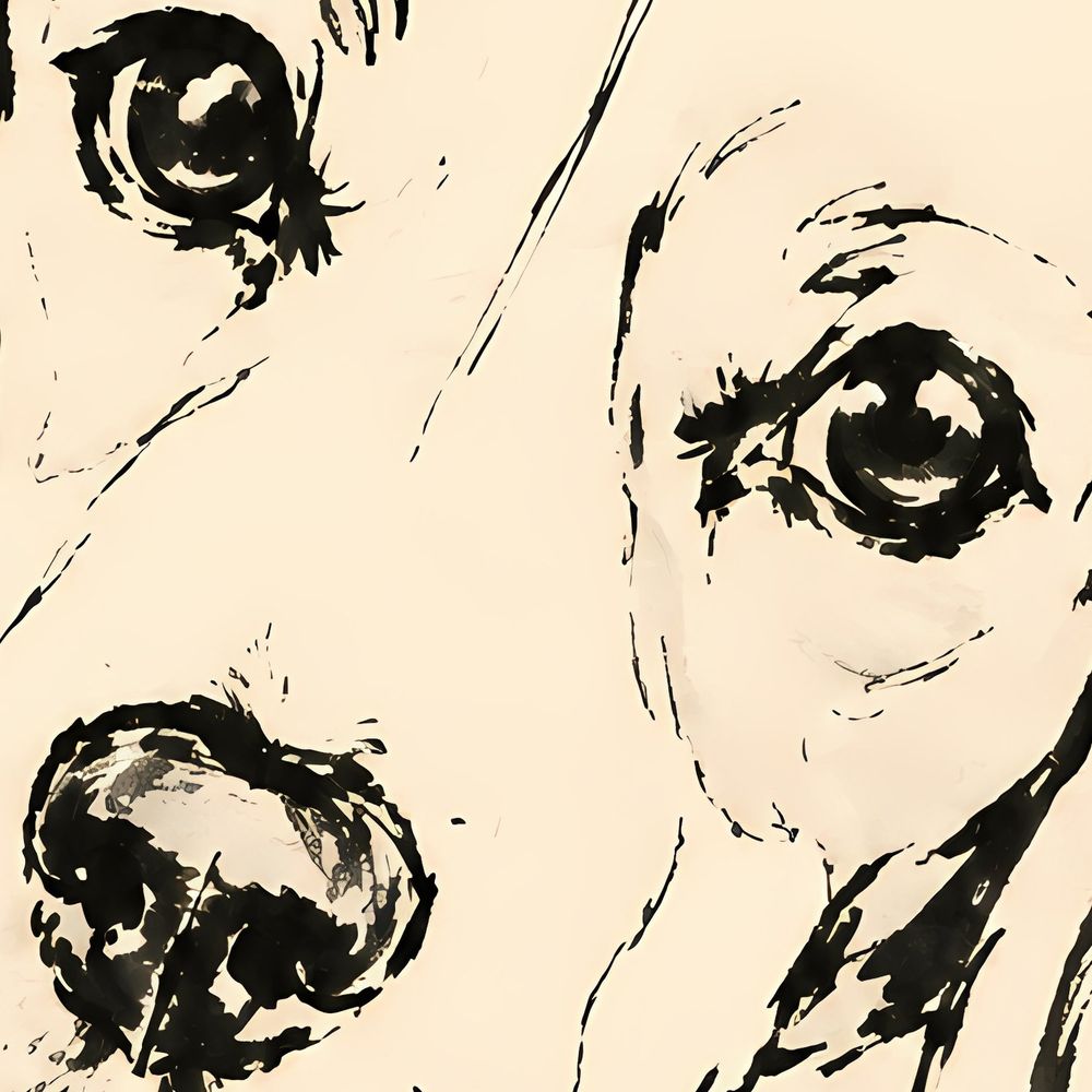 Line Sketch Beagle — animals wall art print by Brunelvi — view 2