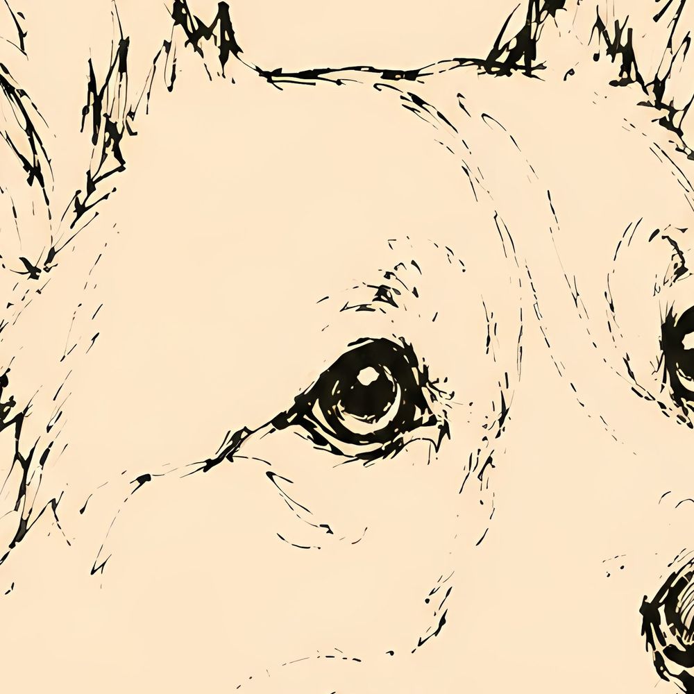 Line Sketch Corgi — animals wall art print by Brunelvi — view 2