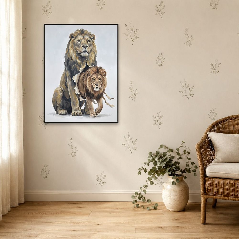 Lion Breaking Through — animals wall art print by Brunelvi — view 5
