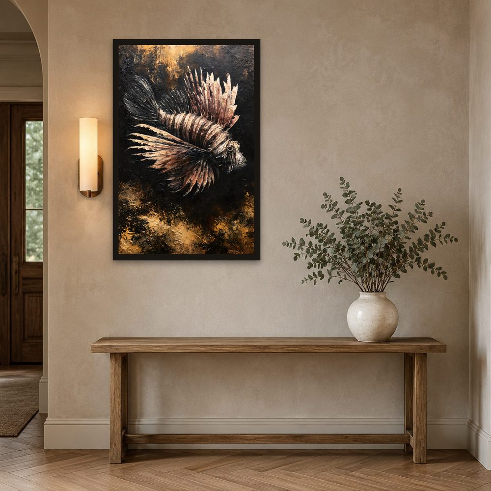 Lionfish impasto oil painting wall art by Brunelvi — Ansicht 2