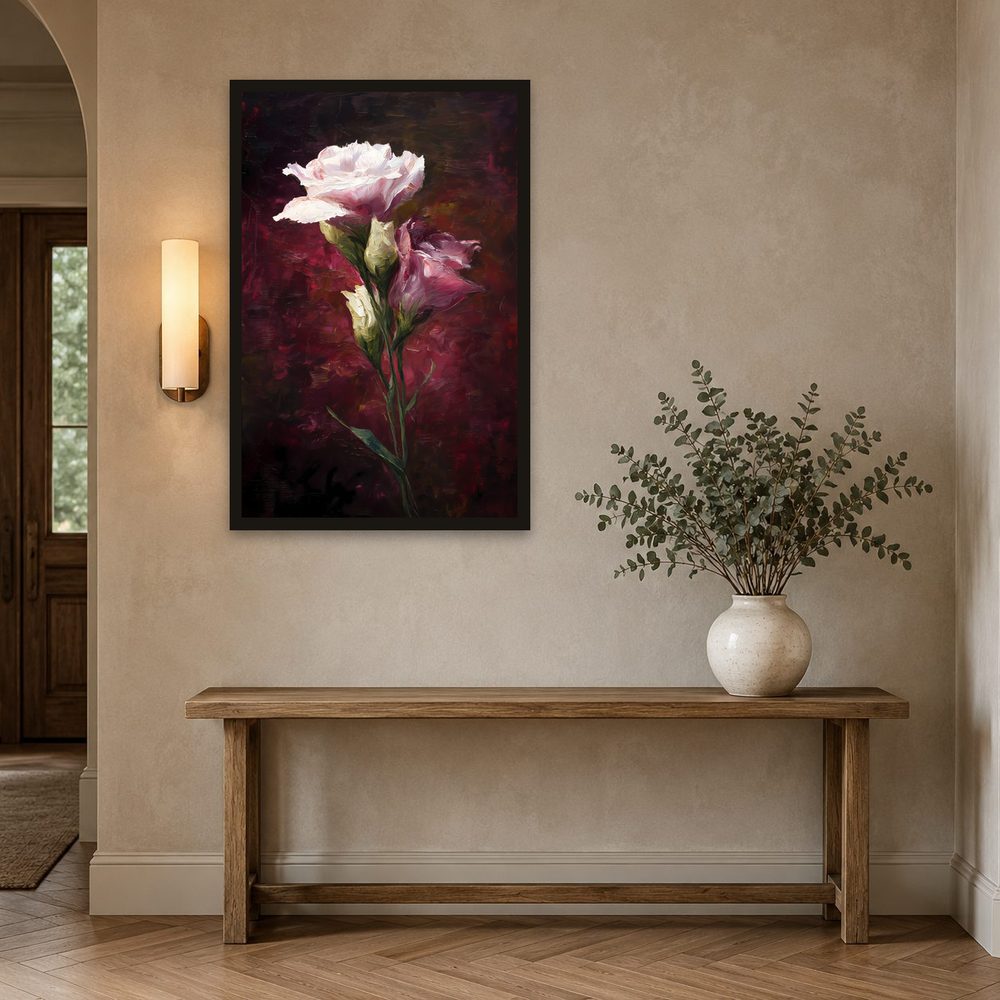 Lisianthus impasto oil painting wall art by Brunelvi — Ansicht 2
