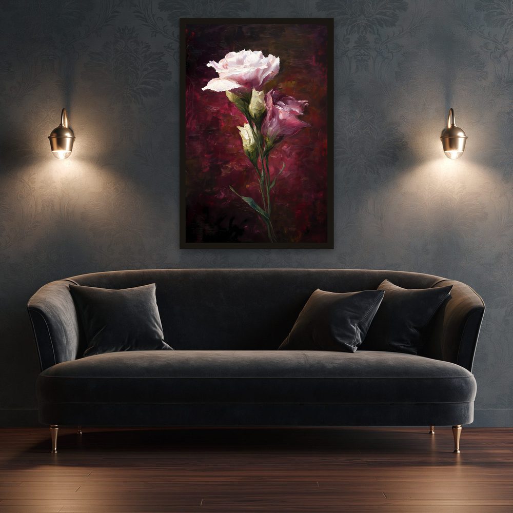 Lisianthus impasto oil painting wall art by Brunelvi — Ansicht 3