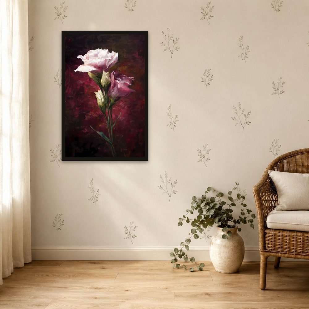 Lisianthus impasto oil painting wall art by Brunelvi — Ansicht 4