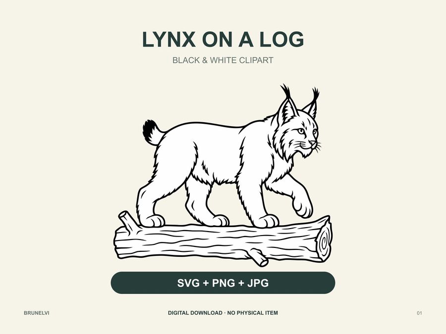 Lynx SVG — clipart svg+png+jpg clipart by Brunelvi