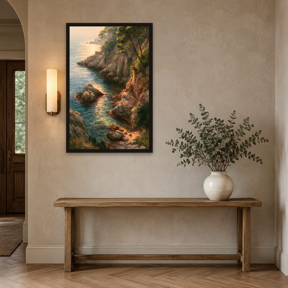 Mediterranean Cove impasto oil painting wall art by Brunelvi — Ansicht 2