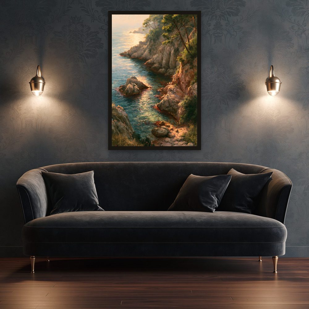 Mediterranean Cove impasto oil painting wall art by Brunelvi — Ansicht 3