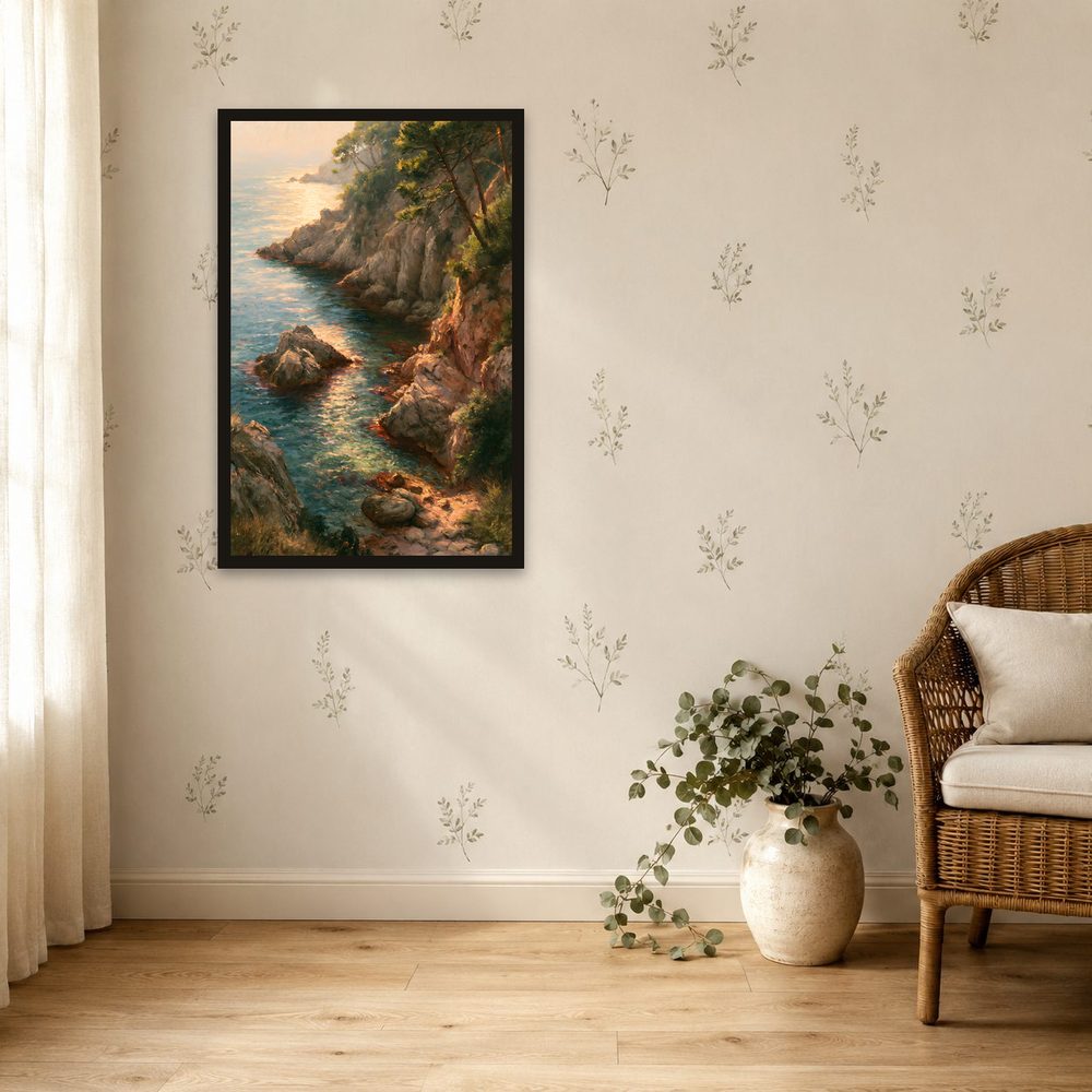 Mediterranean Cove impasto oil painting wall art by Brunelvi — Ansicht 4